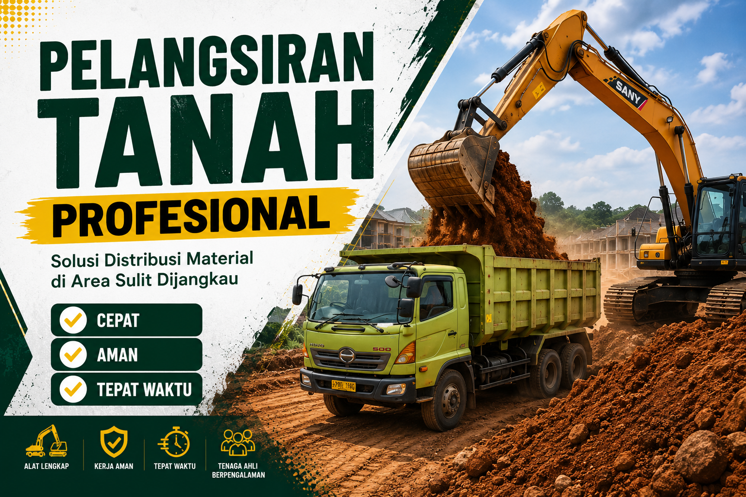 Pelangsiran Tanah: Solusi Efektif untuk Distribusi Material di Area Sulit Dijangkau